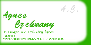 agnes czekmany business card